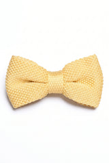 Men’s Yellow Knitted Bow Tie