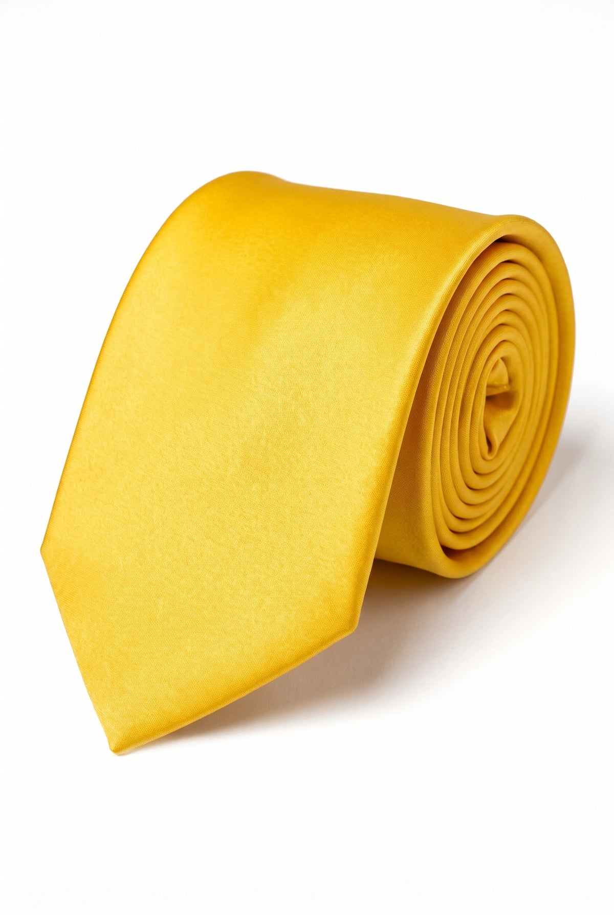 Men’s Yellow Tie Set with Pocket Square and Cufflinks
