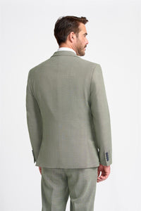 Mens 3 Piece Suit Sage Green Summer Linen Tailored Fit Wedding Prom Classic