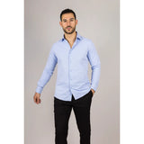 Men's Blue Double Cuff Oxford Shirt
