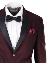 Mens Wine Tuxedo Dinner Suit