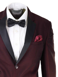 Mens Wine Tuxedo Dinner Suit