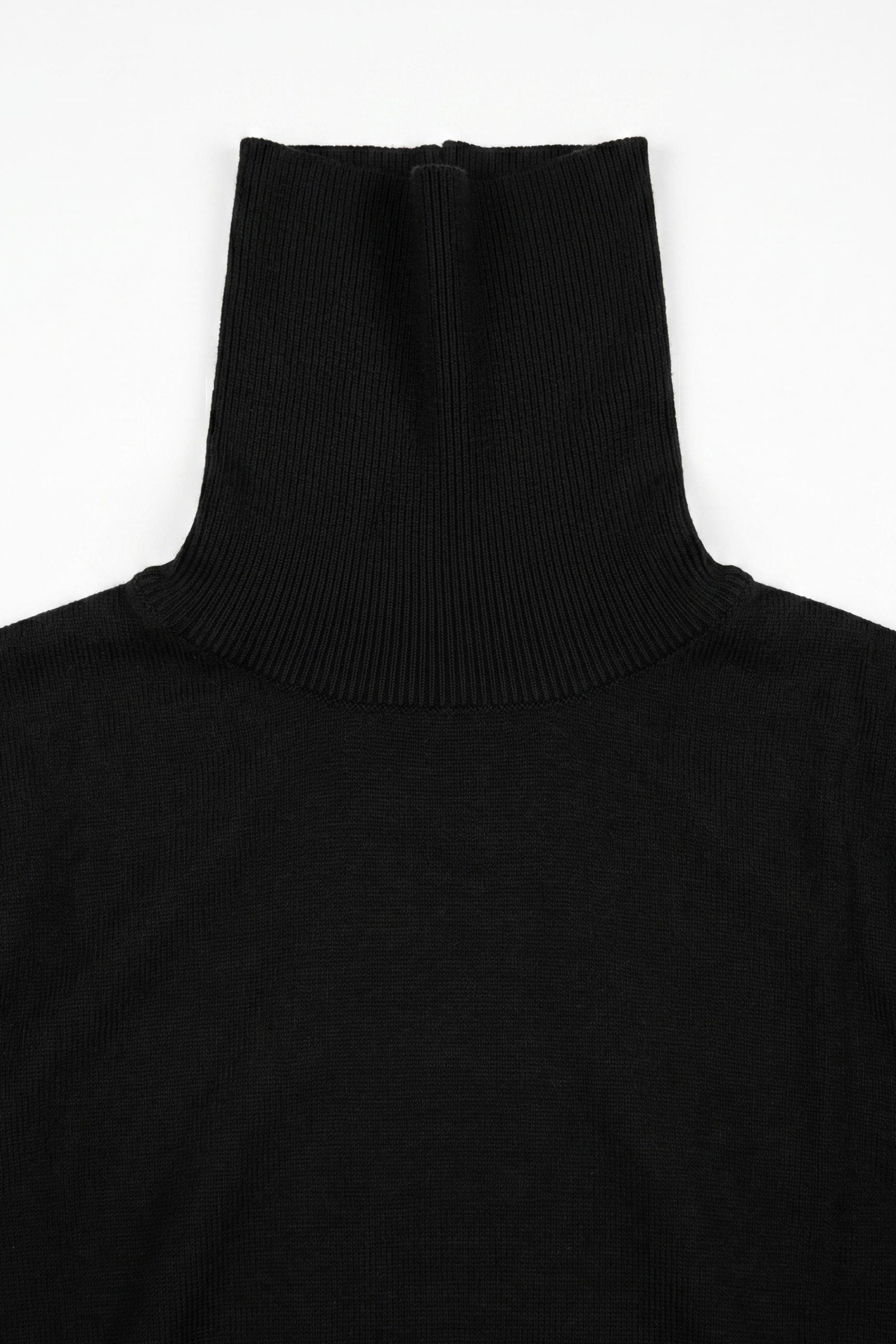 Men’s Black Turtleneck Sweater Soft Viscose Blend Long Sleeve Knit Pullover