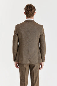 Oscar - Men's Brown Wool Blend Tweed Blazer