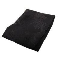 Men's Black Bow Tie Pocket Square Cuff Links Gift Set