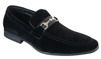 Patron 239 Suede Mens Suede Shoes Buckle Slip On Loafers Smart Casual Navy Blue Brown Black PU