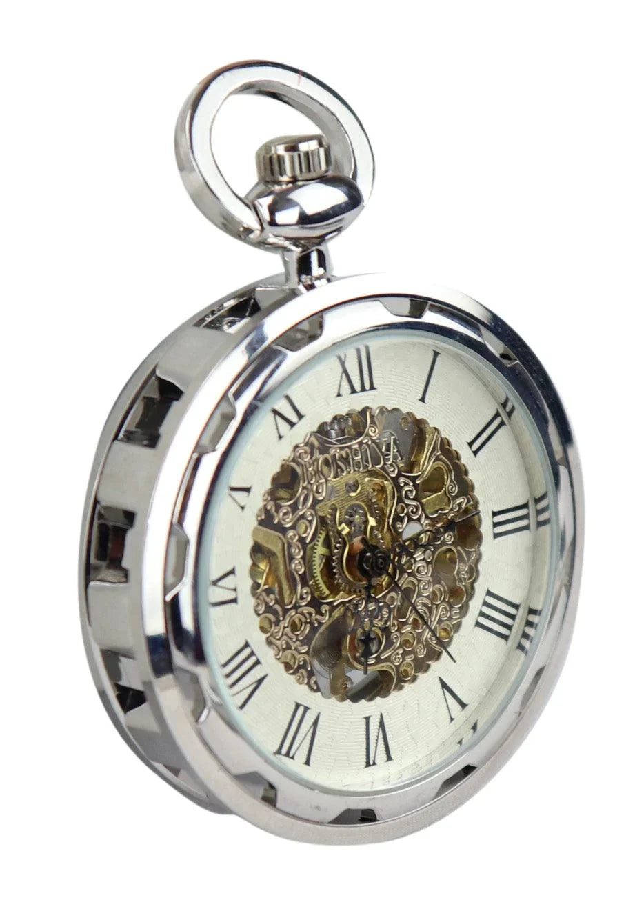 Automatic Mechanical Vintage Pocket Silver Watch: Buy Online - Happy ...