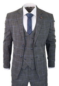 Cavani Power - Grey Glen Check 3 Piece Suit