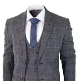 Cavani Power - Grey Glen Check 3 Piece Suit