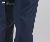 Happy Gentleman BELLO Navy Blue 3 Piece Suit Wool Tailored Fit