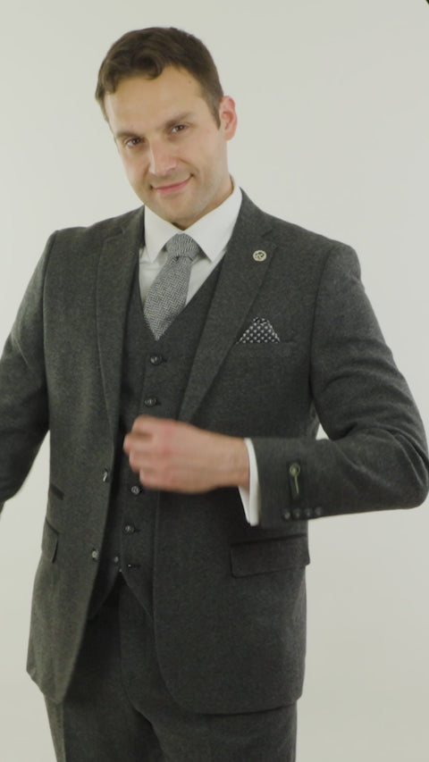 Mens Grey Wool Suit