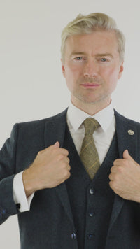 Mens Navy-Blue Peaky Blinders Wool Suit