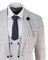Light Grey Check 3 Piece Suit