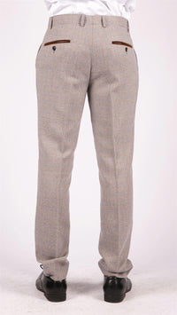 Ralph - Men's Cream Tweed Trousers