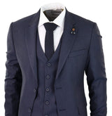 Navy-Blue Pinstripe 3 Piece Suit - RC20-31