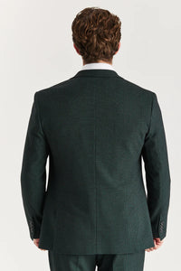 Regent - Men's Green Checked Tailored Fit Blazer