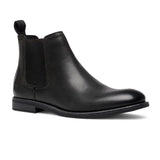Sergio - Men's Black Slip On Leather Chelsea Boots
