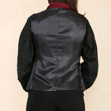 Women's Tweed Herringbone Waistcoat  Wine Red Classic 1920s