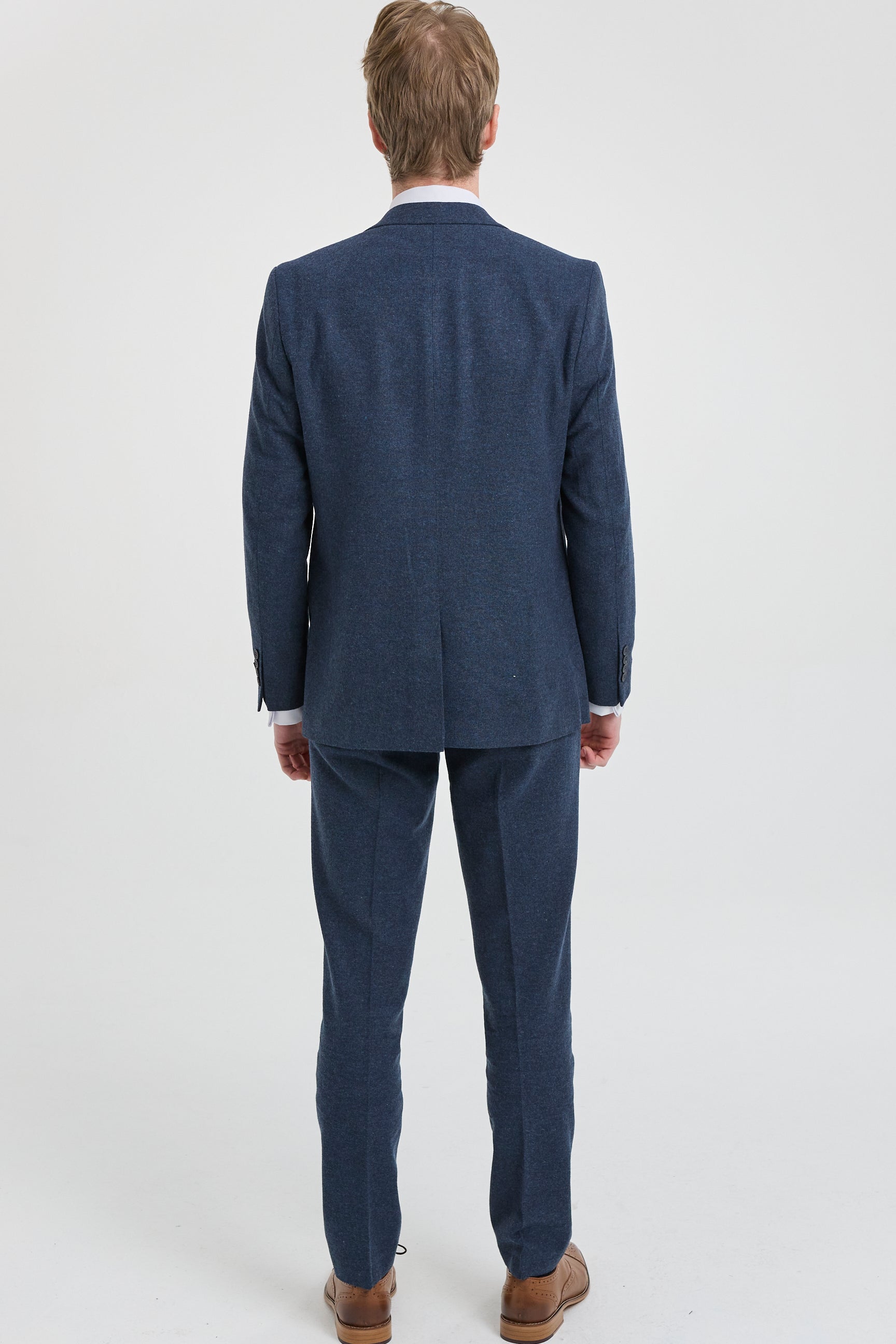 Mens Navy-Blue Gangster & Mafia Wool Suit