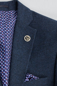 Mens Navy-Blue Gangster & Mafia Wool Suit