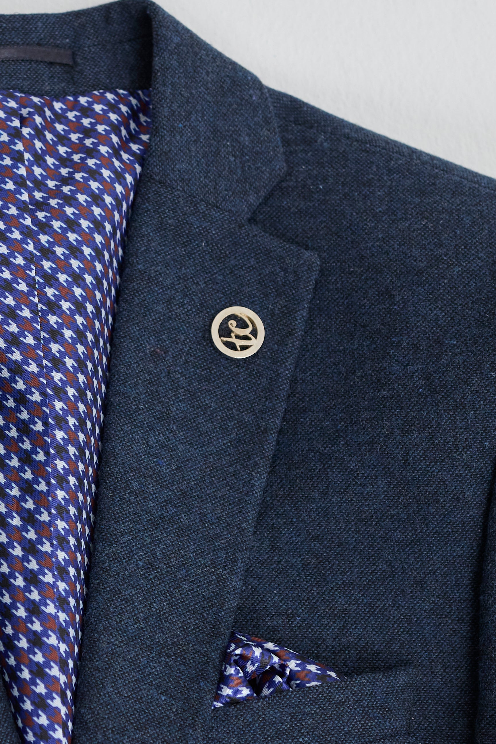 Mens Navy-Blue Gangster & Mafia Wool Suit