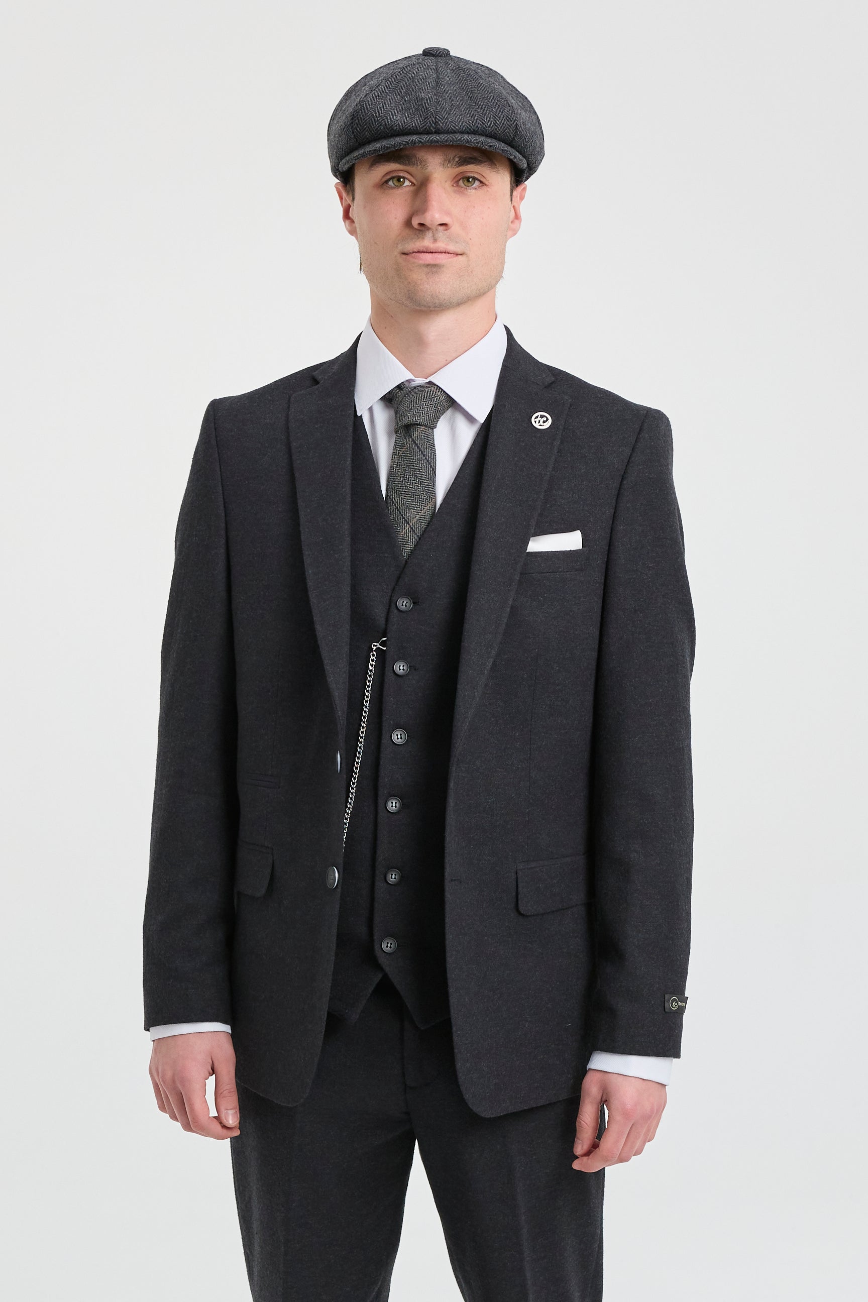 Mens Black Vintage 1920s Suit