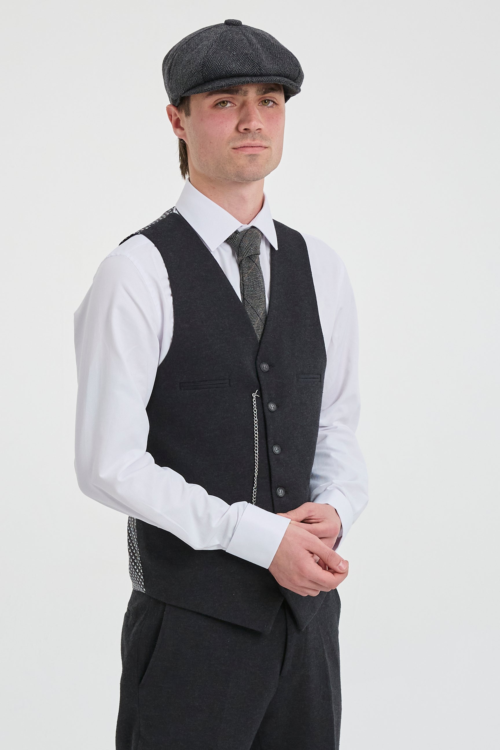 Mens Black Vintage 1920s Suit