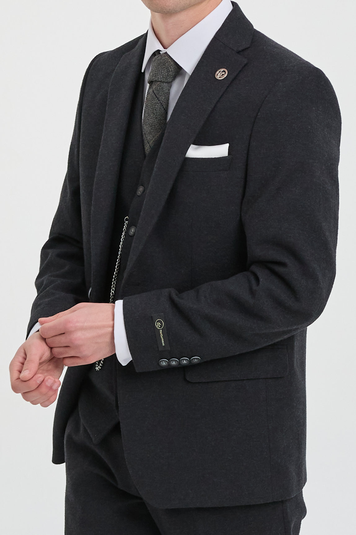 Mens Black Vintage 1920s Suit