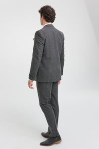 Mens Grey Wool 1920s Thomas Shelby Suit