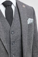 Mens Grey Wool 1920s Thomas Shelby Suit