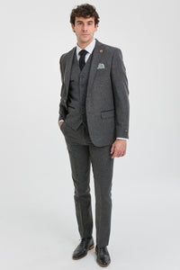 Mens Grey Wool 1920s Thomas Shelby Suit