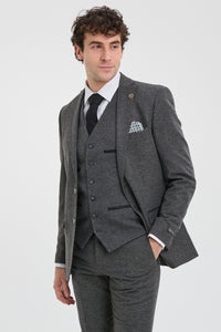 Mens Grey Wool 1920s Thomas Shelby Suit