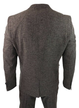 Mens Oak Brown 3 Piece Suit with Double Breasted Waistcoat