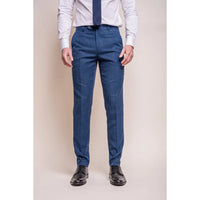 Miami - Men's Blue Crosshatch Trousers