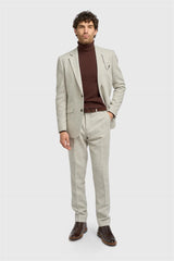 Thomas - Men's Grey Classic Herringbone Tweed Blazer