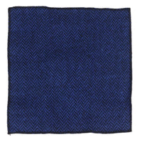 Men's Tweed Blue Tie Hankie Set Classic British Heritage Wool Herringbone
