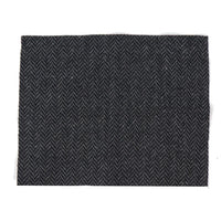 Men's Tweed Charcoal Tie Hankie Set Classic British Heritage Wool Herringbone