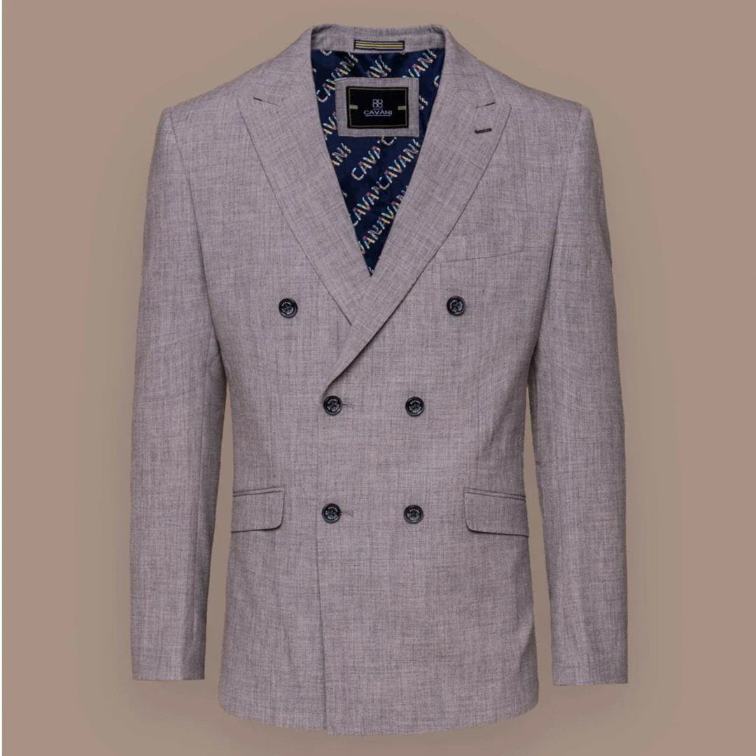 Tokyo - Men's Grey Double Breasted Blazer