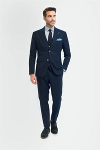 Tropez - Men's Navy Tailored Fit Blazer