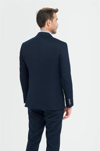 Tropez - Men's Navy Tailored Fit Blazer