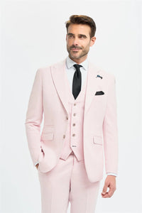 Tropez - Men's Pink Tailored Fit Blazer