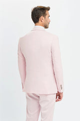 Tropez - Men's Pink Tailored Fit Blazer