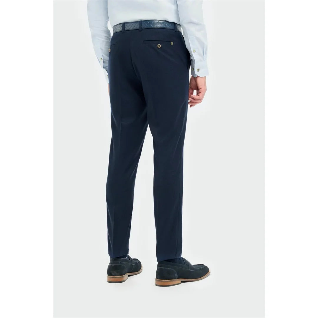 Tropez - Men's Navy Formal Trousers
