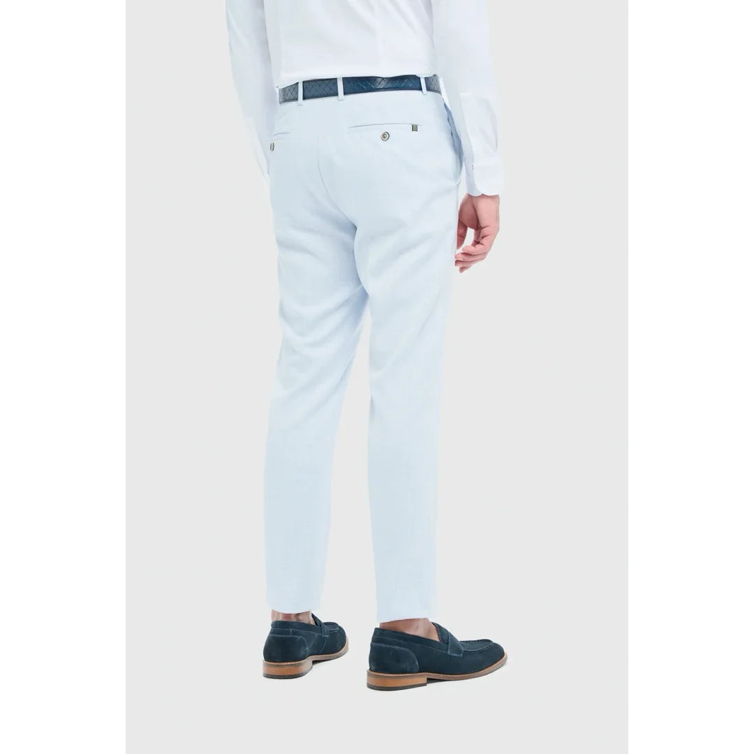 Tropez - Men's Sky Blue Formal Trousers