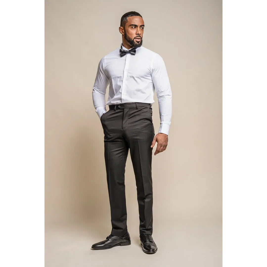 Tux - Men's Black Classic Tuxedo Trousers