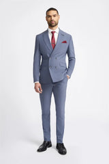 Victorious - Men's Grey 2 Piece Double Breasted Suit