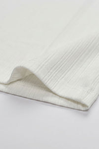 White Ribbed Classic TShirt for Men