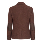 WS-12 - Women's Tweed Suit Blazer Herringbone Wool Rust Brown