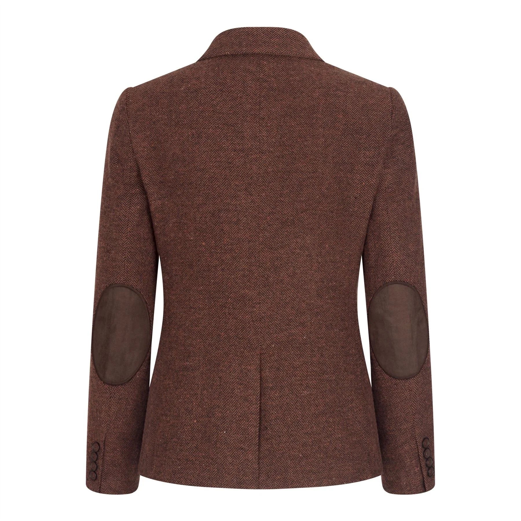 WS-12 - Women's Tweed Suit Blazer Herringbone Wool Rust Brown
