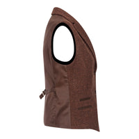 WS-12 - Women's Tweed Suit Waistcoat Herringbone Wool Rust Brown